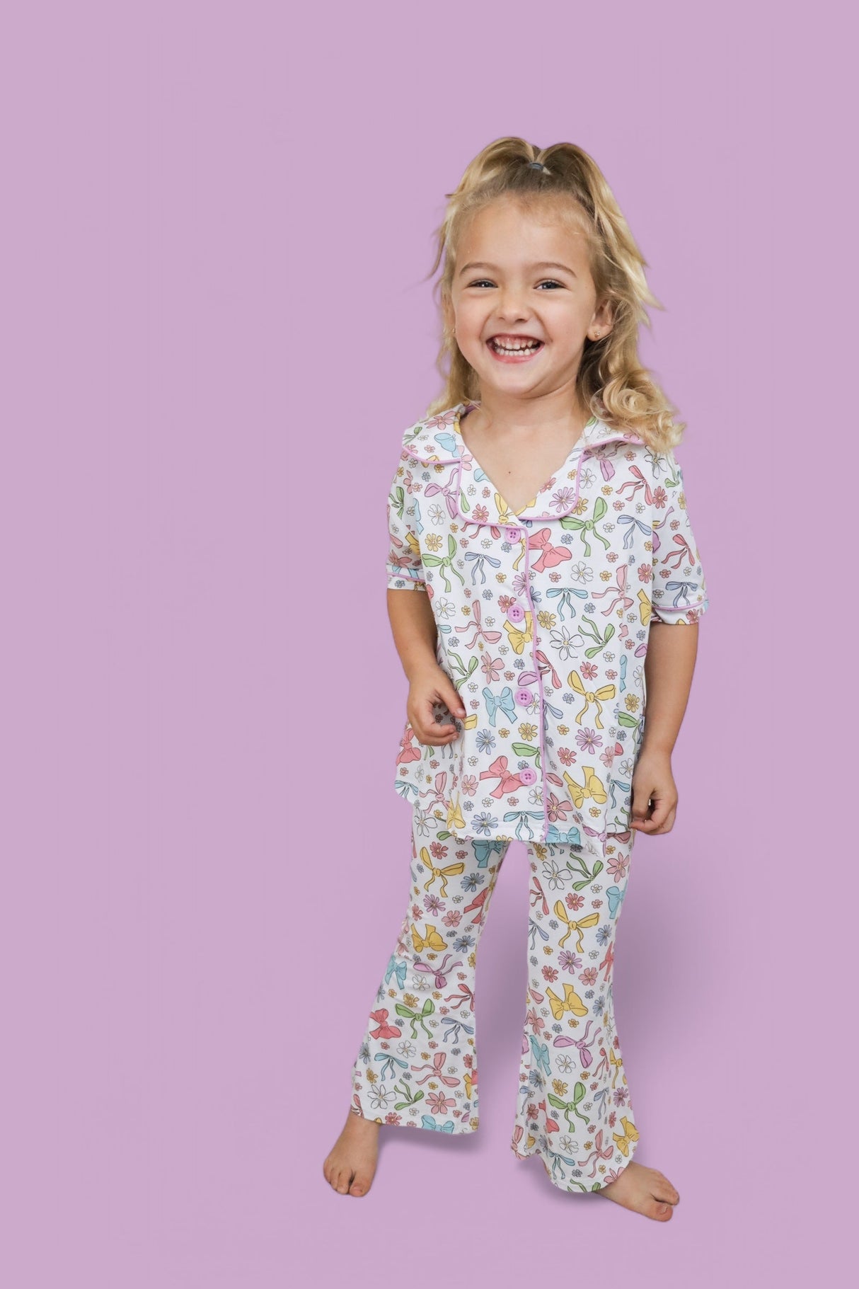 BOW GARDEN DREAM GIRL'S FLARE SET from DREAM BIG LITTLE CO