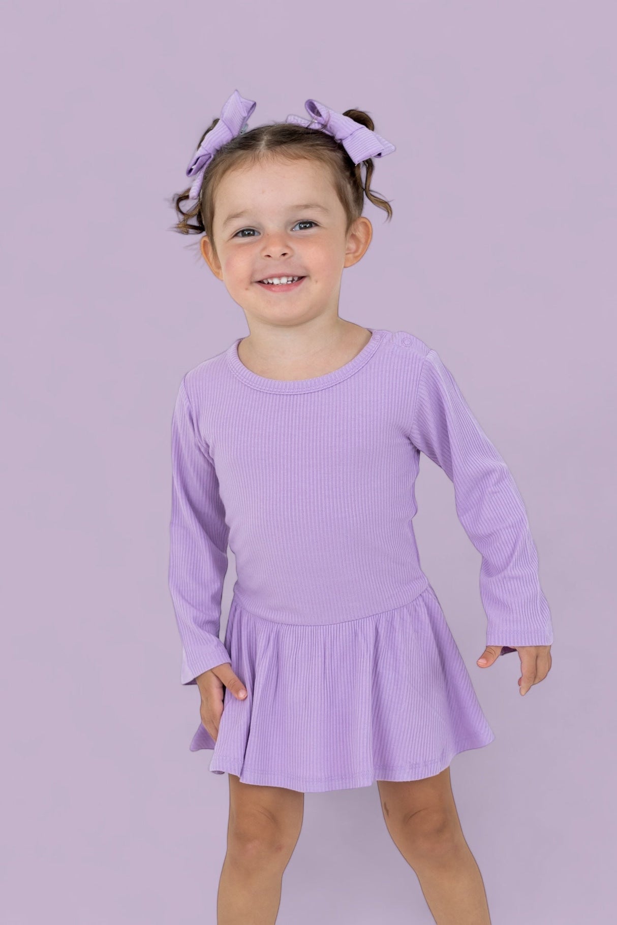 AMETHYST RIB DREAM BODYSUIT DRESS from DREAM BIG LITTLE CO