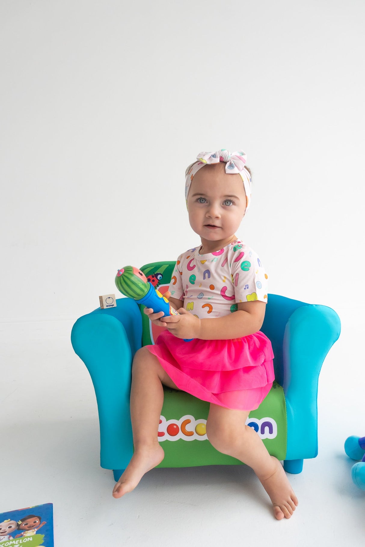 Dream Big Little Co x CoComelon ALPHABET DREAM TUTU SHORT SLEEVE BODYSUIT DRESS from DREAM BIG LITTLE CO