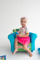 Dream Big Little Co x CoComelon ALPHABET DREAM TUTU SHORT SLEEVE BODYSUIT DRESS from DREAM BIG LITTLE CO