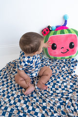 Dream Big Little Co x CoComelon JJ STARRY NIGHT CHECKERS DREAM SHORT SET from DREAM BIG LITTLE CO