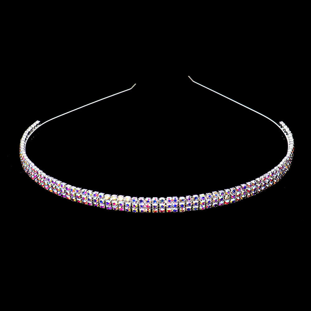 3 Rows crystal rhinestone headband from Madeline Love