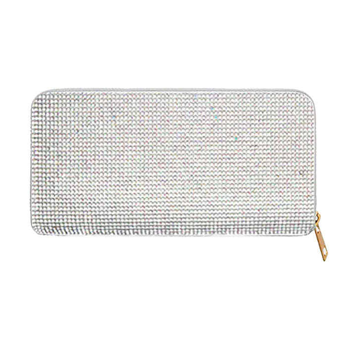 Crystal Rhinestone Pave Zipper Wallet  from Madeline Love