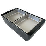 REVO HALF Size Pan Set |  Stainless Steel 2.5" deep | Two 1/2 Size food pans From REVO COOLERS, LLC