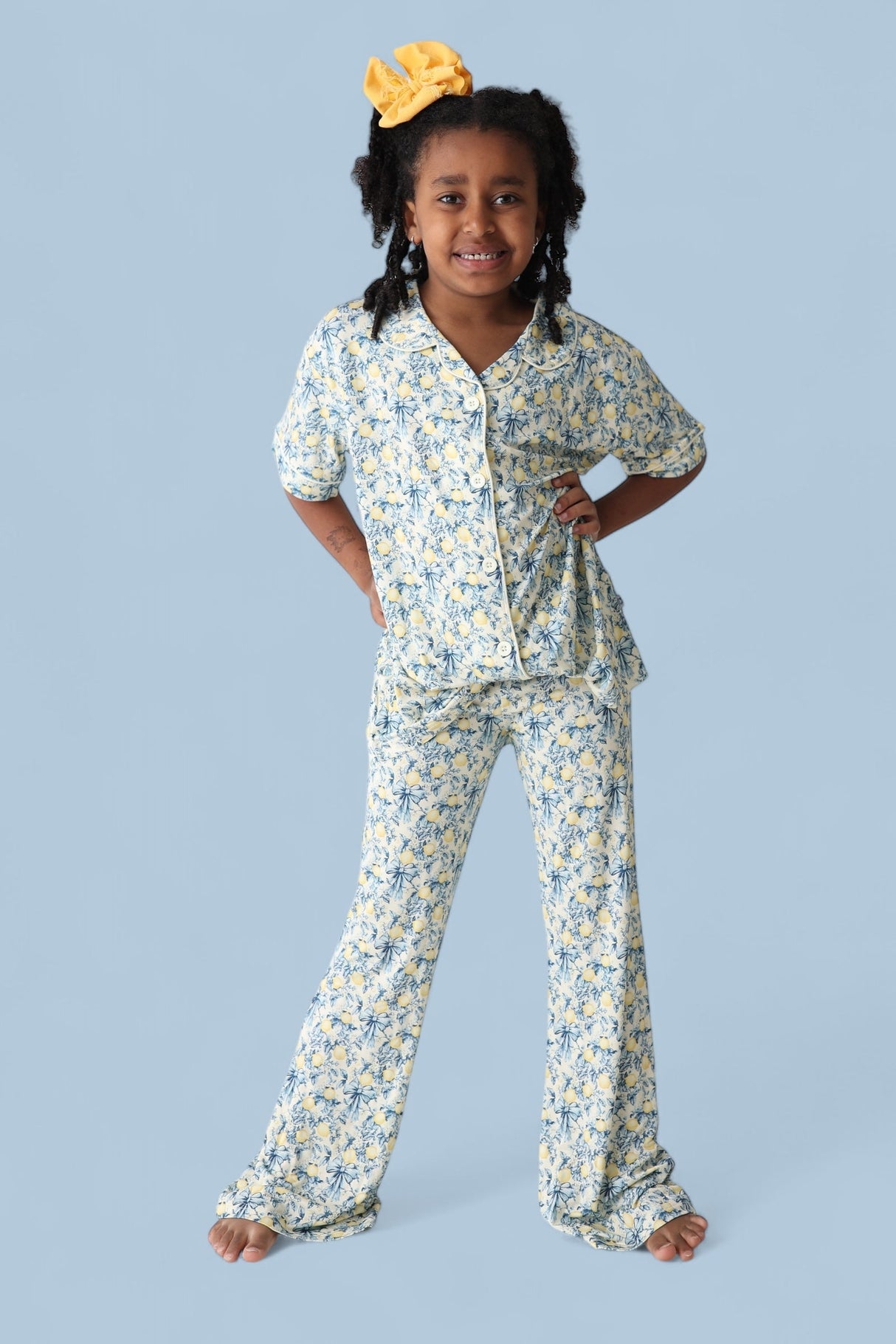 VINTAGE CITRUS TOILE DREAM GIRL'S FLARE SET from DREAM BIG LITTLE CO