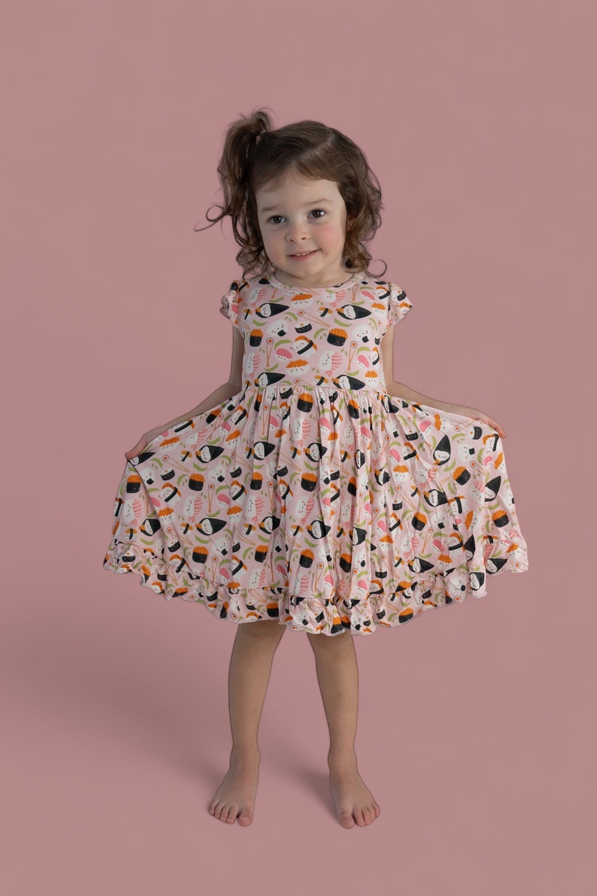 SWEET PEA SUSHI DREAM RUFFLE DRESS from DREAM BIG LITTLE CO