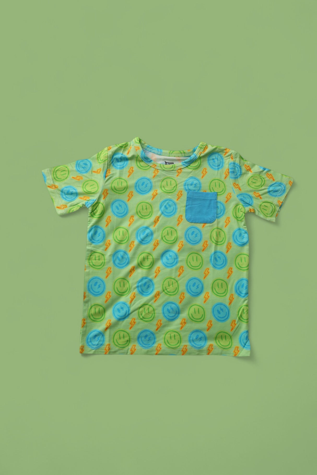 NEON SMILES DREAM POCKET TEE from DREAM BIG LITTLE CO