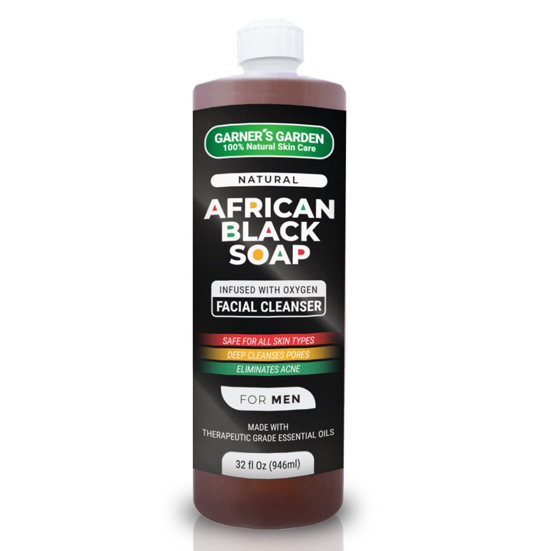 African Black Soap Facial Cleanser | Men's | H2O2 from Garner's Garden