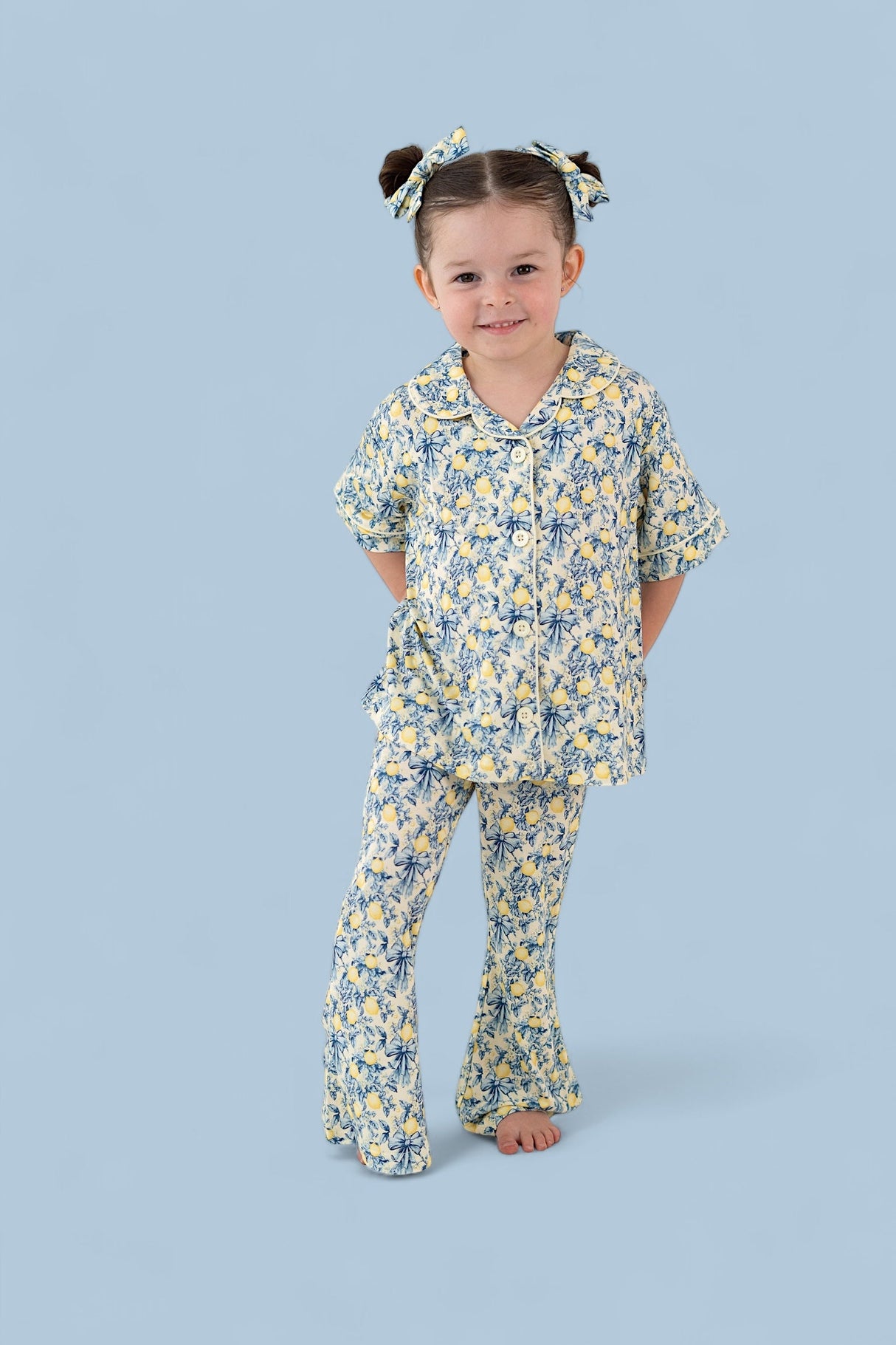 VINTAGE CITRUS TOILE DREAM GIRL'S FLARE SET from DREAM BIG LITTLE CO