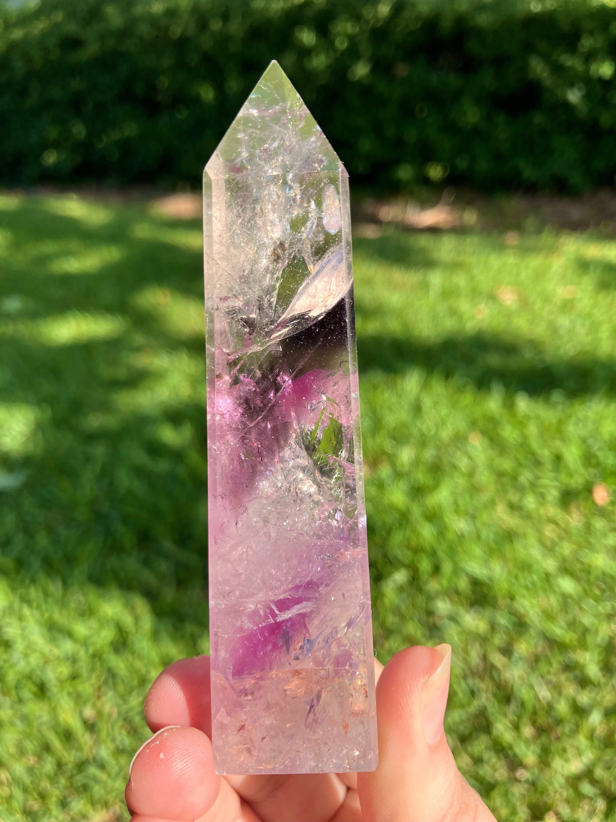Phantom Amethyst Obelisk - High Quality - Brazil from Emerald Evergreen Co.