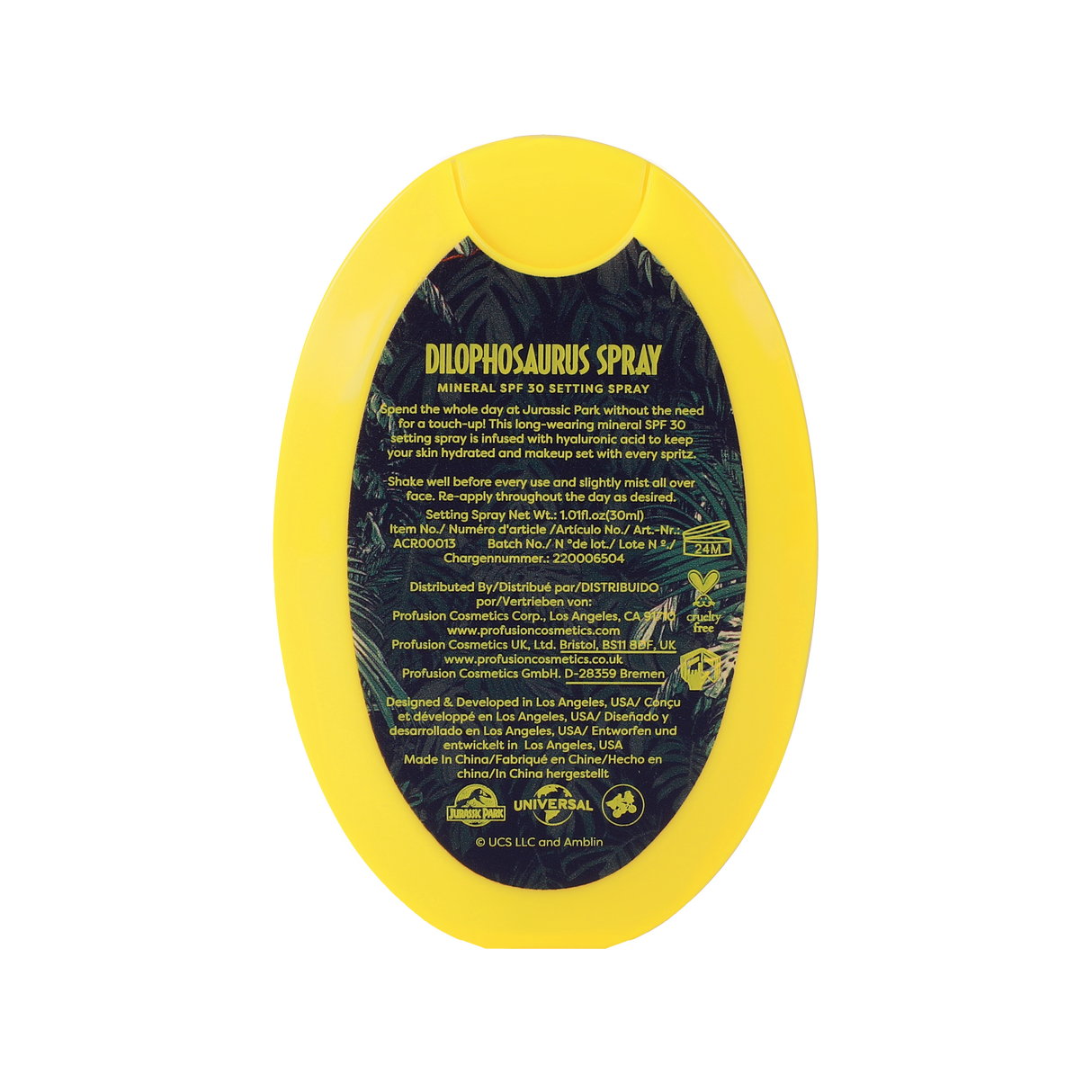 Jurassic Park | Dilophosaurus Spray from Profusion Cosmetics