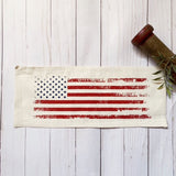 Holiday Panel: Summer American America Flag Vintage, White Wash, Fadded, Well Loved; OLD GLORY From PillowPanels