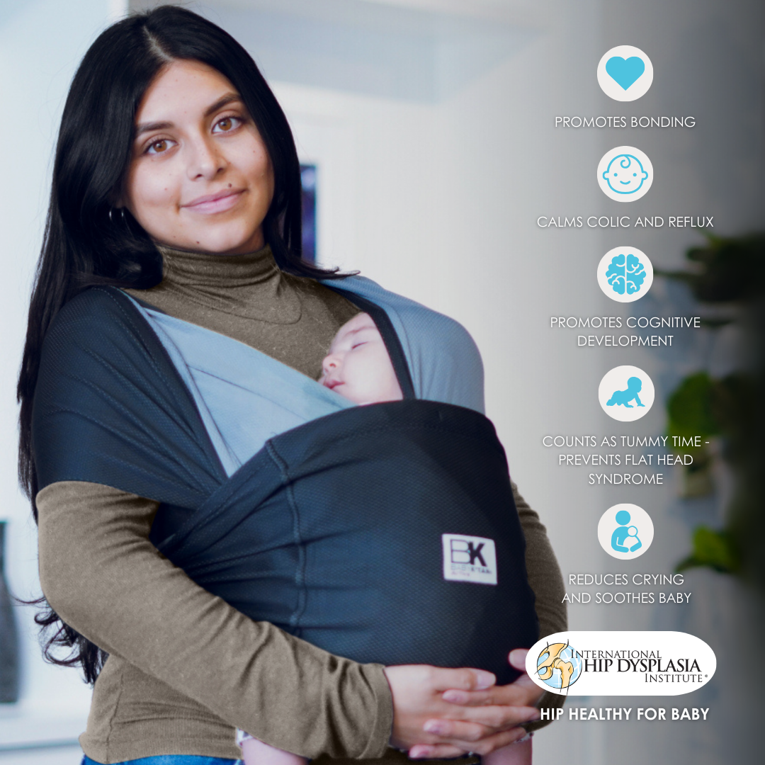 Baby K'tan Active Oasis Baby Carrier | Black-Grey from Baby K'tan