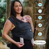 Baby K'tan Active Yoga Baby Carrier | Heather Black from Baby K'tan