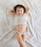 SANDY SHORES DREAM SMOCKED TWO PIECE SWIM SUIT from DREAM BIG LITTLE CO