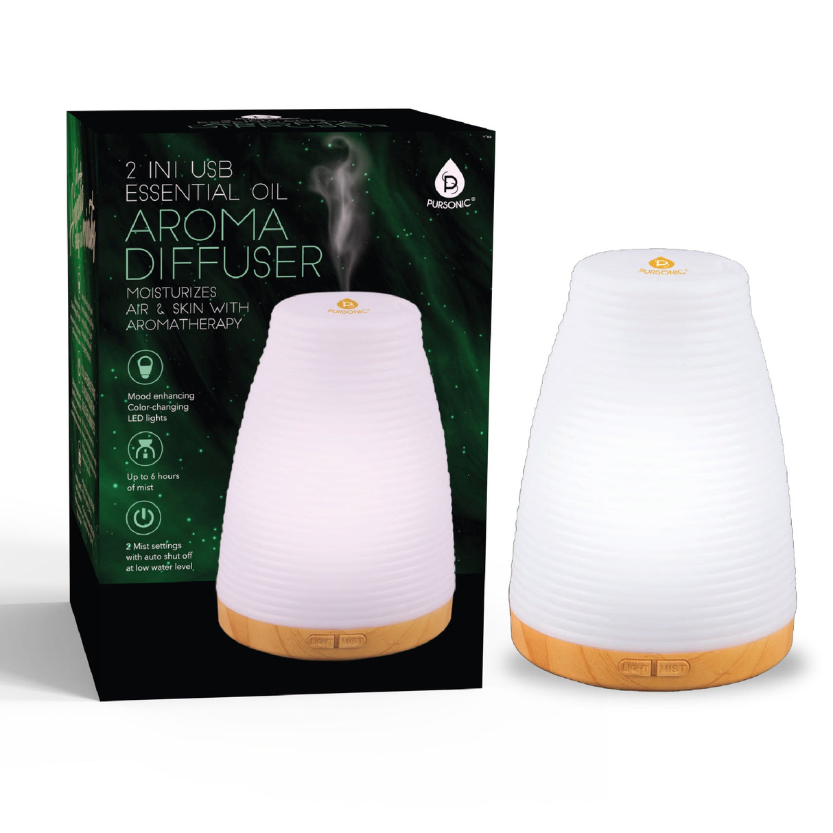 2-in-1 USB Essential oil Aroma Diffuser from Pursonic