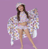 SWEET SUMMER DREAM RASH GUARD RUFFLE TWO-PIECE SWIM SUIT from DREAM BIG LITTLE CO