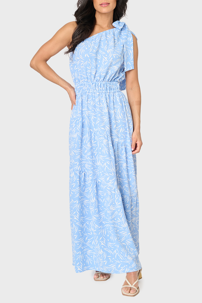 Maya One Shoulder Tiered Maxi Dress from Gibsonlook