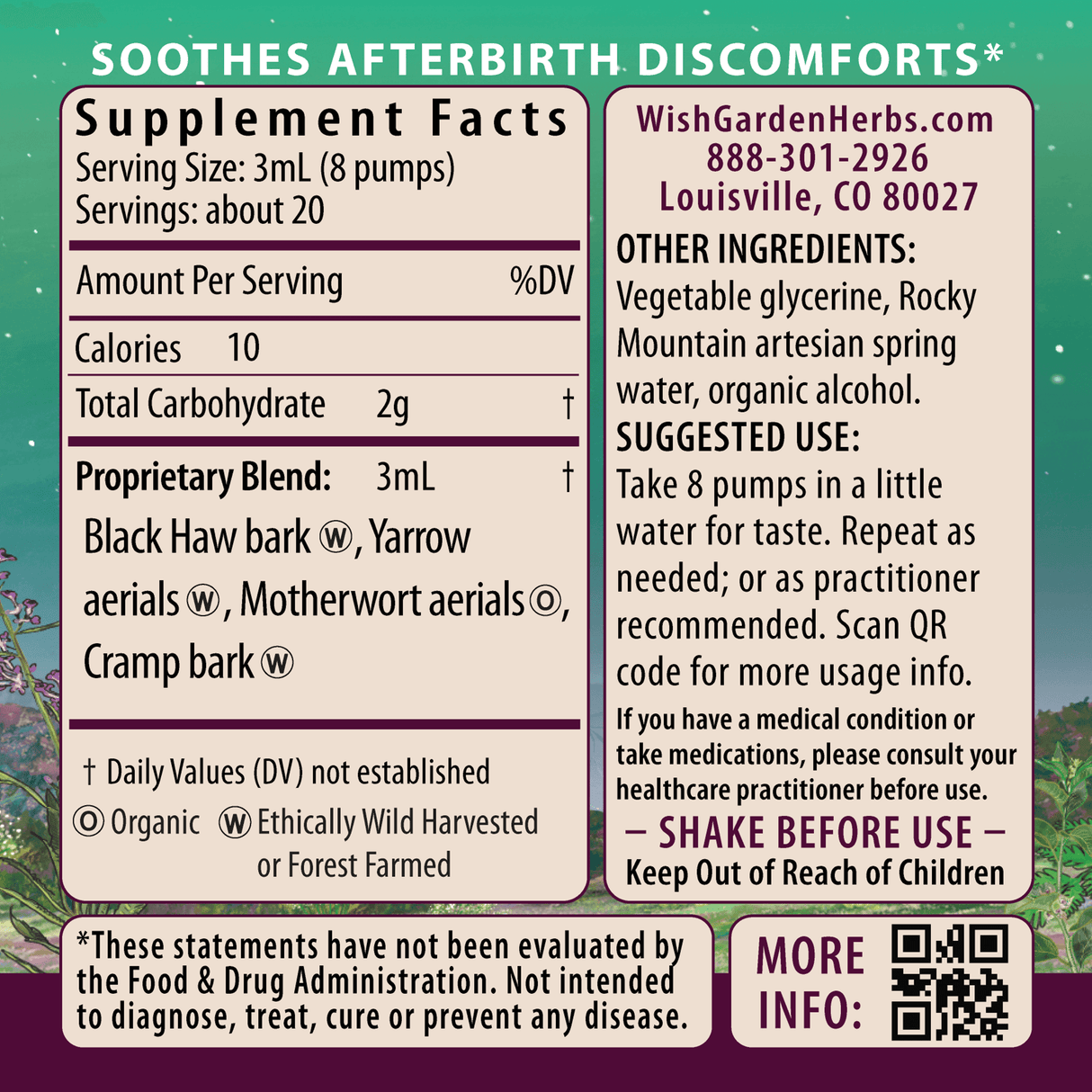 AfterEase For After Birth Contractions From WishGarden Herbs