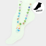 Enamel Mermaid Charm Round Stone Anklet from Madeline Love