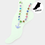 Enamel Anchor Charm Round Stone Anklet from Madeline Love