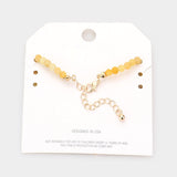Enamel Heart Charm Semi Precious Stone Anklet from Madeline Love