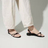 Alison Slingback Sandal in Black Leather from Yosi Samra