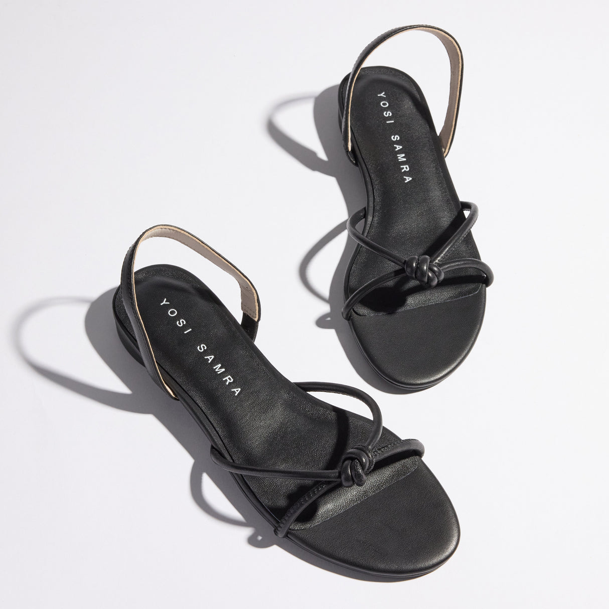 Alison Slingback Sandal in Black Leather from Yosi Samra