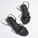 Alison Slingback Sandal in Black Leather from Yosi Samra