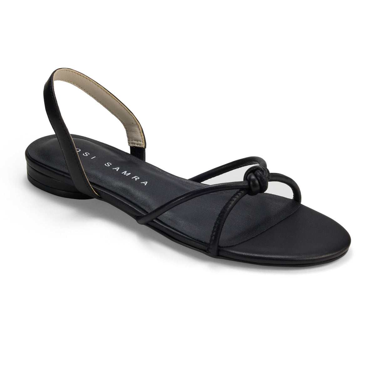 Alison Slingback Sandal in Black Leather from Yosi Samra