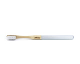 Replaceable Bamboo Toothbrush Aluminum Handle - Soft White Bristles from Lucky Teeth