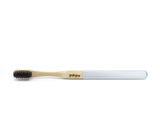 Replaceable Bamboo Toothbrush Aluminum Handle - Soft White Bristles from Lucky Teeth