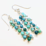 As Seen On TV Jane The Virgin Sterling Silver Turquoise Wire Wrapped Earrings from Alexa Martha Designs