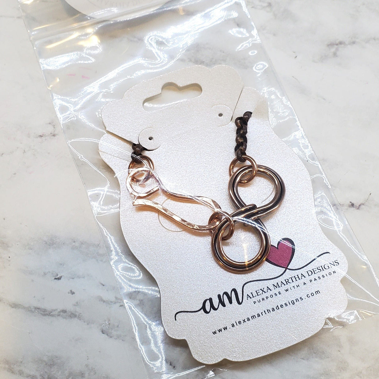 Copper Double Infinity Chain Bracelet from Alexa Martha Designs