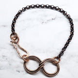 Copper Double Infinity Chain Bracelet from Alexa Martha Designs