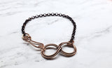 Copper Double Infinity Chain Bracelet from Alexa Martha Designs