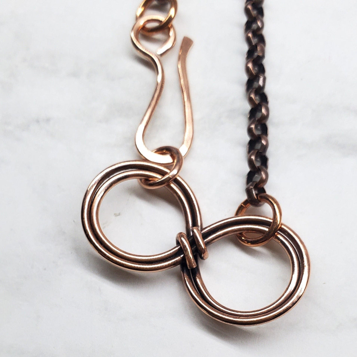 Copper Double Infinity Chain Bracelet from Alexa Martha Designs