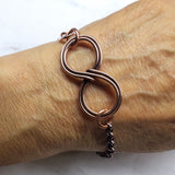 Copper Double Infinity Chain Bracelet from Alexa Martha Designs