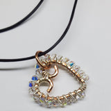 Wire Wrapped Open Heart Crystal Necklace from Alexa Martha Designs