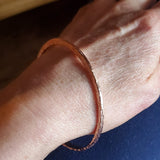 Stackable Hammered Double Canted Angle Bangles from Alexa Martha Designs