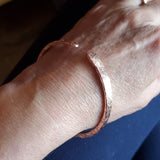 Stackable Hammered Double Canted Angle Bangles from Alexa Martha Designs