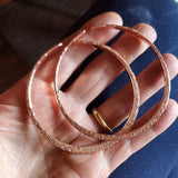 Stackable Hammered Double Canted Angle Bangles from Alexa Martha Designs