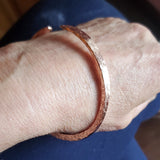 Stackable Hammered Double Canted Angle Bangles from Alexa Martha Designs