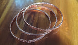 Stackable Hammered Double Canted Angle Bangles from Alexa Martha Designs