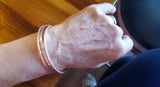 Stackable Hammered Double Canted Angle Bangles from Alexa Martha Designs