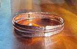 Stackable Hammered Double Canted Angle Bangles from Alexa Martha Designs