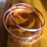 Stackable Hammered Double Canted Angle Bangles from Alexa Martha Designs