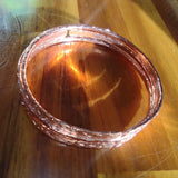 Stackable Hammered Double Canted Angle Bangles from Alexa Martha Designs