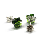 8mm Crystal Butterfly Silver Spiral Stud Earrings from Alexa Martha Designs