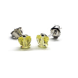 8mm Crystal Butterfly Silver Spiral Stud Earrings from Alexa Martha Designs